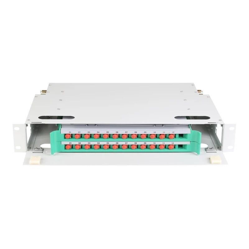 24 Port DDF ODF Optical Distribution Box  / Fiber Optic Cable Termination Box Rack Mount